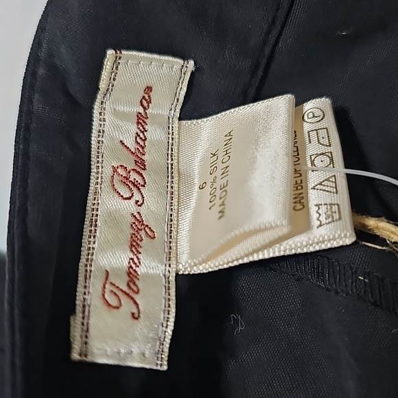 Tommy Bahama‎ Fly to Fiji Silk Black Wide Leg Pants Size 6 NWT - Picture 3 of 5